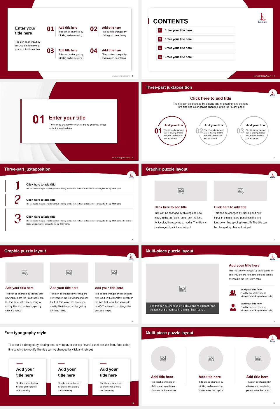 Komazawa Women’s University Academic Presentation/Research Findings Report PPT Template16:9 ratio PPT effect preview image2