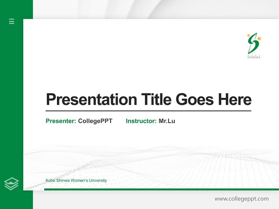 Kobe Shinwa Women’s University Thesis Proposal/Graduation Defense PPT Template4:3 ratio PPT effect preview image5
