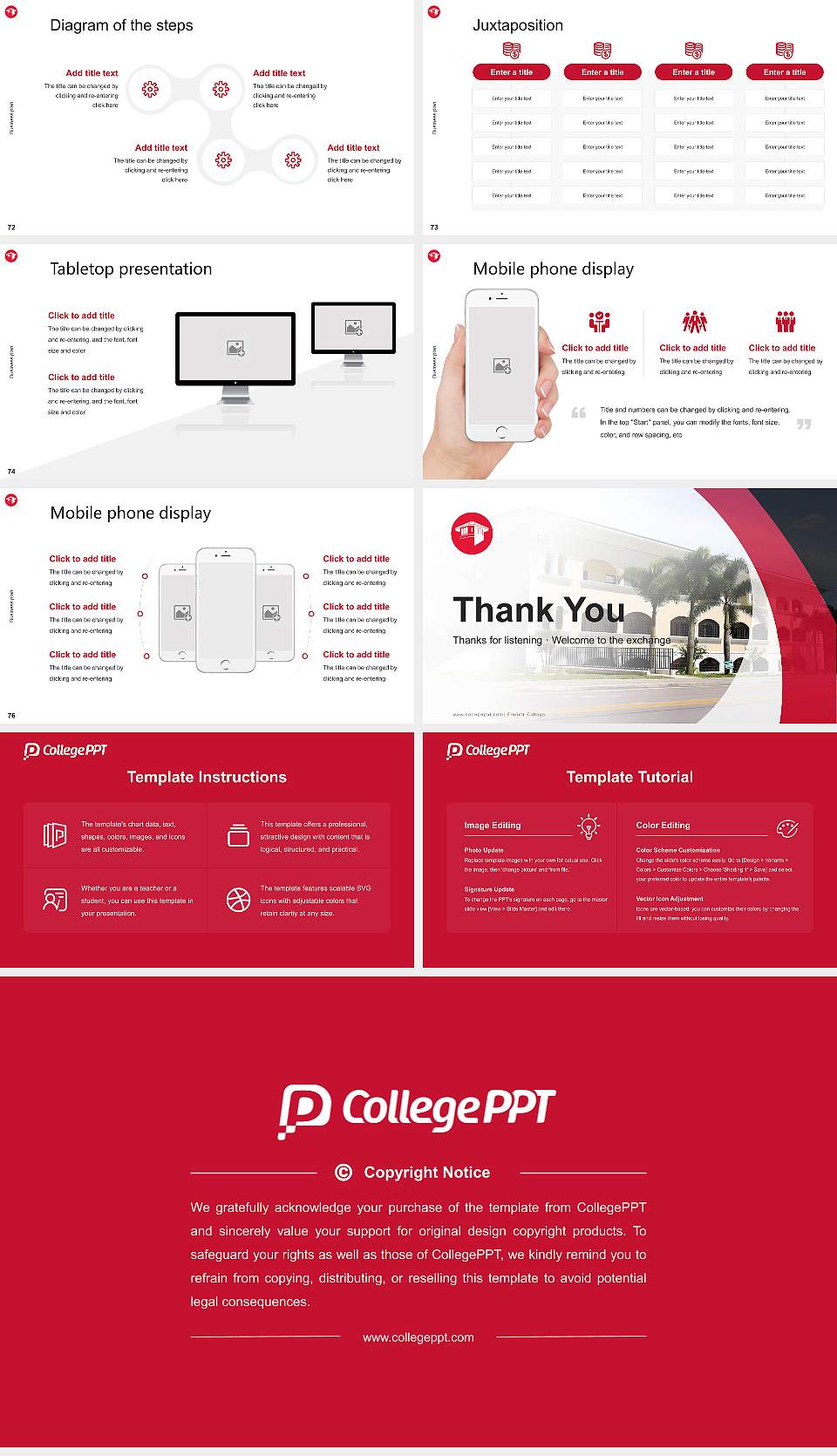 Florida College Competition/Entrepreneurship Contest PPT Template16:9 ratio PPT effect preview image9
