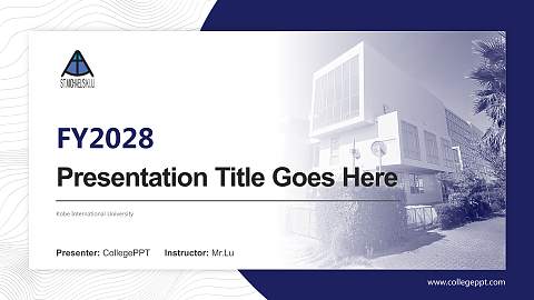 Kobe International University Academic Presentation/Research Findings Report PPT Template