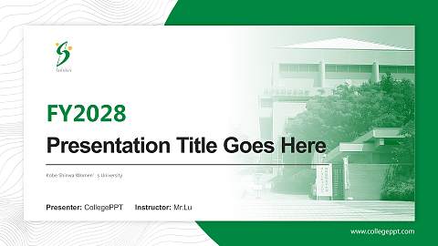 Kobe Shinwa Women’s University Academic Presentation/Research Findings Report PPT Template