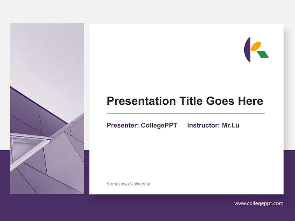 Komazawa University General Purpose PPT Template4:3 ratio PPT effect preview image6