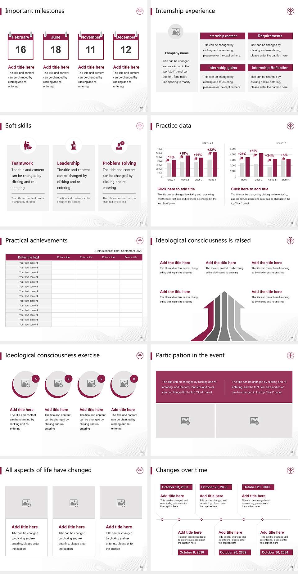 Keiwa College National Scholarship Defense PPT Template4:3 ratio PPT effect preview image3