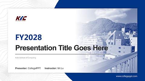 Kobe Institute of Computing Academic Presentation/Research Findings Report PPT Template