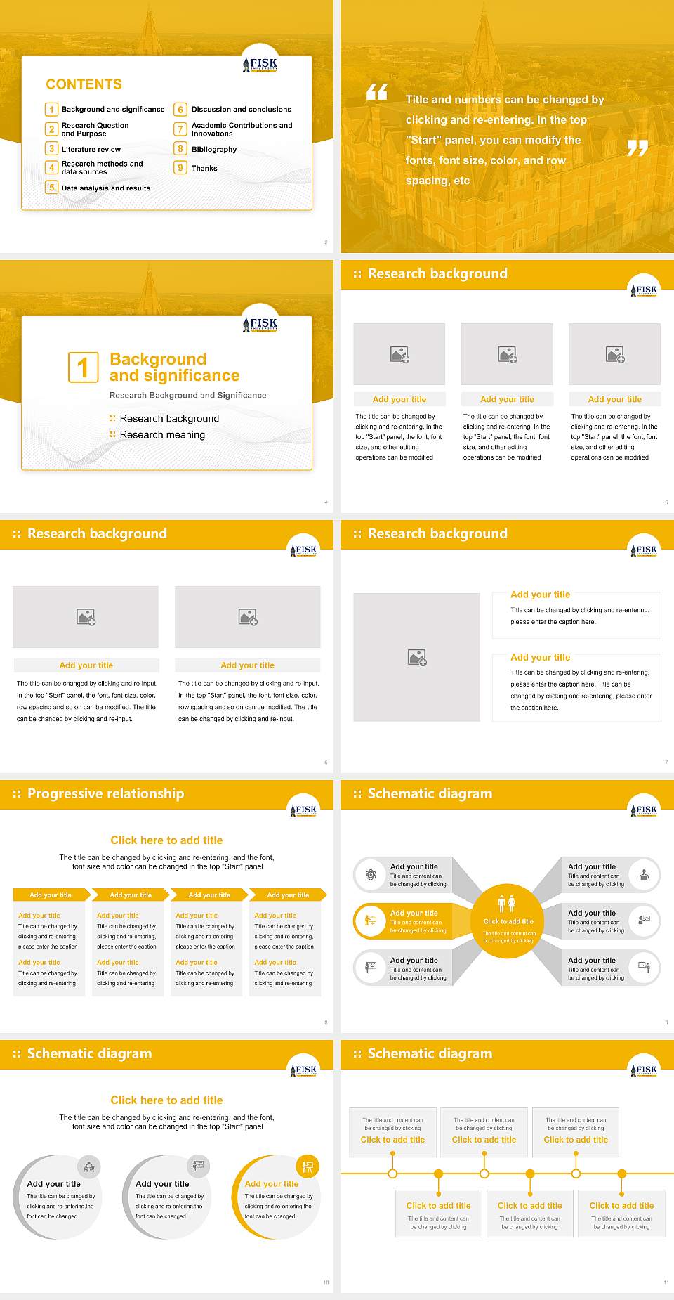 Fisk University Graduation Thesis Defense PPT Template4:3 ratio PPT effect preview image2