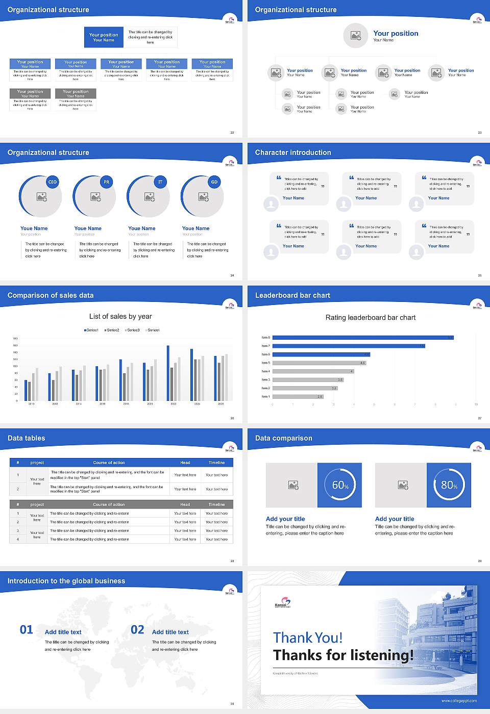 Kansai University of Welfare Sciences Academic Presentation/Research Findings Report PPT Template16:9 ratio PPT effect preview image4