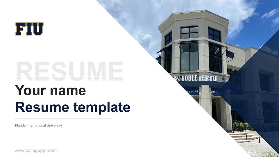 Florida International University Resume PPT Template16:9 ratio PPT effect preview image