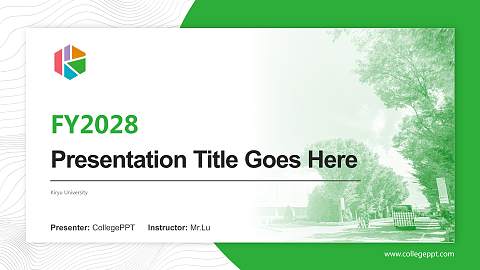 Kiryu University Academic Presentation/Research Findings Report PPT Template