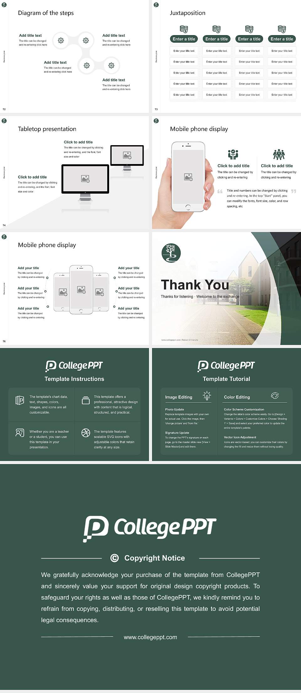 Keisen University Competition/Entrepreneurship Contest PPT Template4:3 ratio PPT effect preview image9