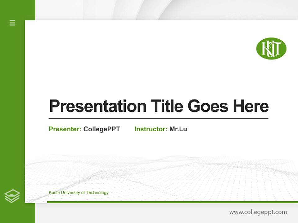 Kochi University of Technology Thesis Proposal/Graduation Defense PPT Template4:3 ratio PPT effect preview image5