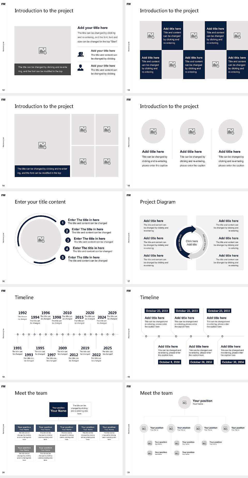 Florida International University Competition/Entrepreneurship Contest PPT Template4:3 ratio PPT effect preview image3
