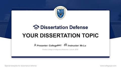 Florida College of Integrative Medicine Graduation Thesis Defense PPT Template
