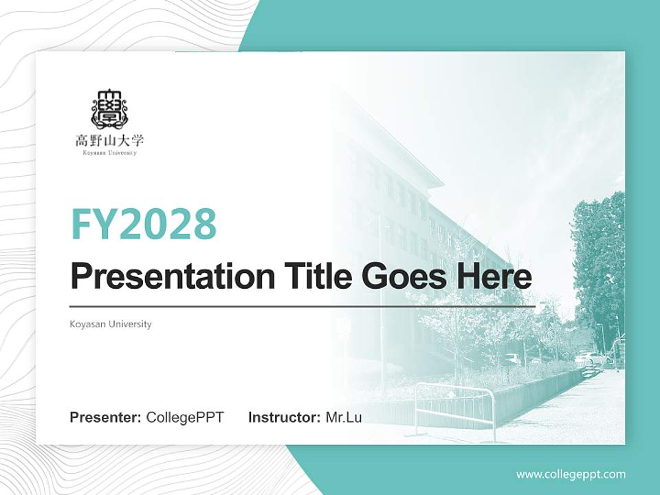 Koyasan University Academic Presentation/Research Findings Report PPT Template4:3 ratio PPT effect preview image5