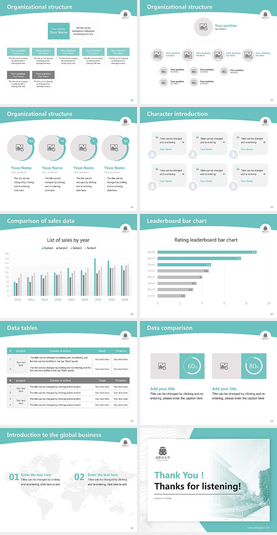 Koyasan University Academic Presentation/Research Findings Report PPT Template4:3 ratio PPT effect preview image4
