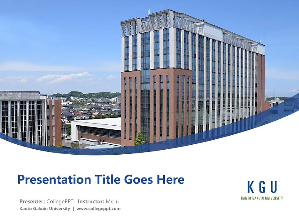 Kanto Gakuin University Course/Courseware Creation PPT Template4:3 ratio PPT effect preview image5