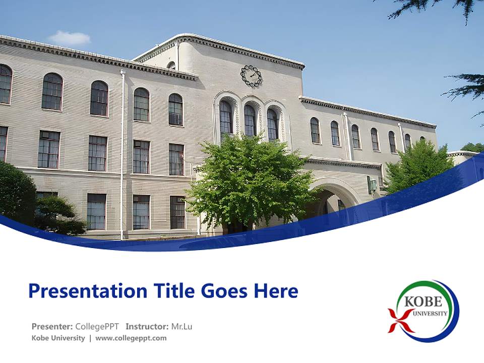 Kobe University Course/Courseware Creation PPT Template4:3 ratio PPT effect preview image5
