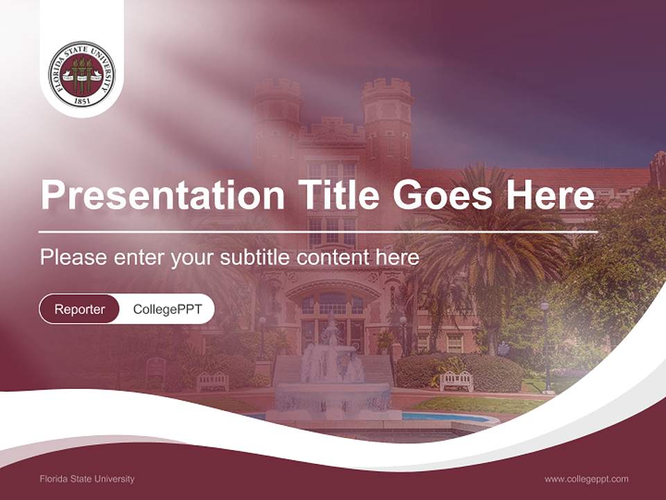 Florida State University Lecture Sharing and Networking Event PPT Template4:3 ratio PPT effect preview image4