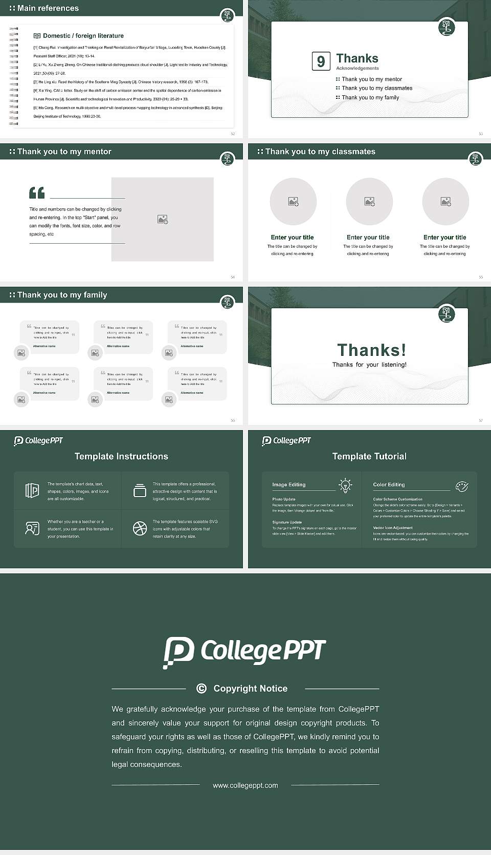 Keisen University Graduation Thesis Defense PPT Template16:9 ratio PPT effect preview image7
