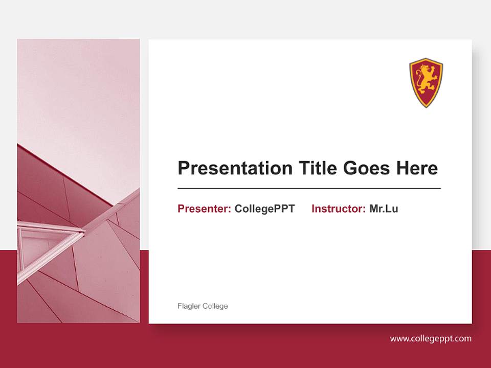 Flagler College General Purpose PPT Template4:3 ratio PPT effect preview image6