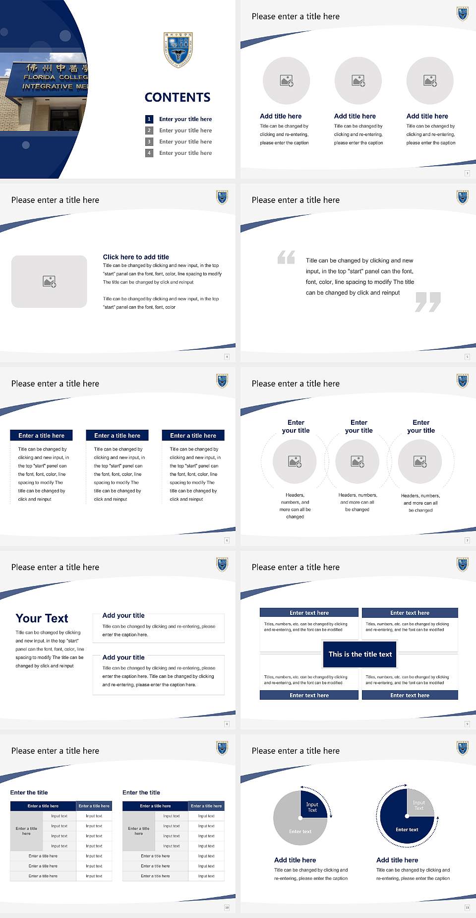 Florida College of Integrative Medicine Course/Courseware Creation PPT Template4:3 ratio PPT effect preview image2