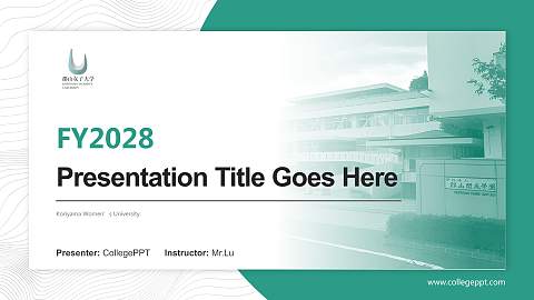 Koriyama Women’s University Academic Presentation/Research Findings Report PPT Template