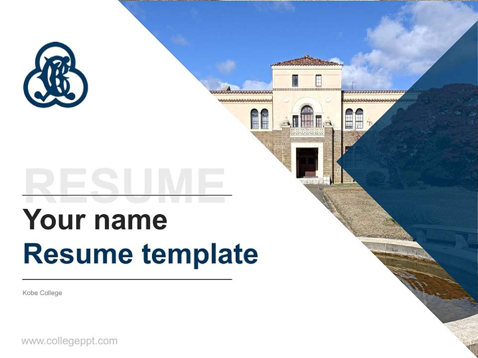 Kobe College Resume PPT Template4:3 ratio PPT effect preview image5