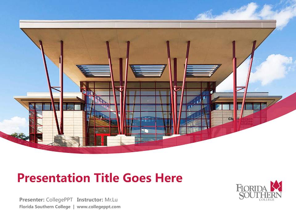 Florida Southern College Course/Courseware Creation PPT Template4:3 ratio PPT effect preview image5