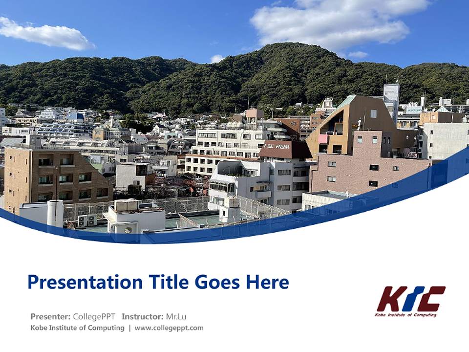 Kobe Institute of Computing Course/Courseware Creation PPT Template4:3 ratio PPT effect preview image5