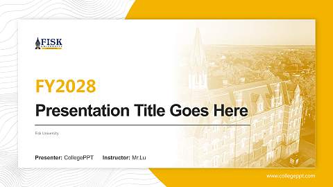 Fisk University Academic Presentation/Research Findings Report PPT Template