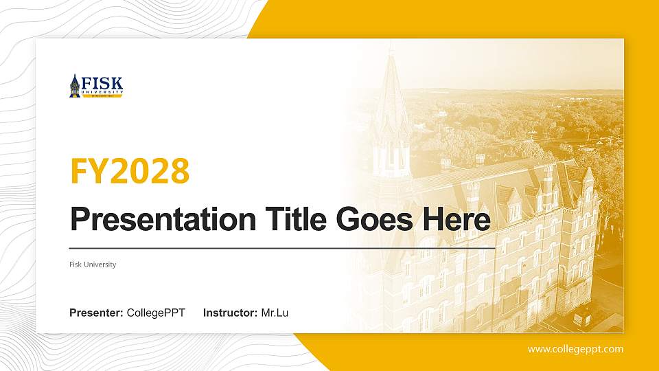 Fisk University Academic Presentation/Research Findings Report PPT Template16:9 ratio PPT effect preview image