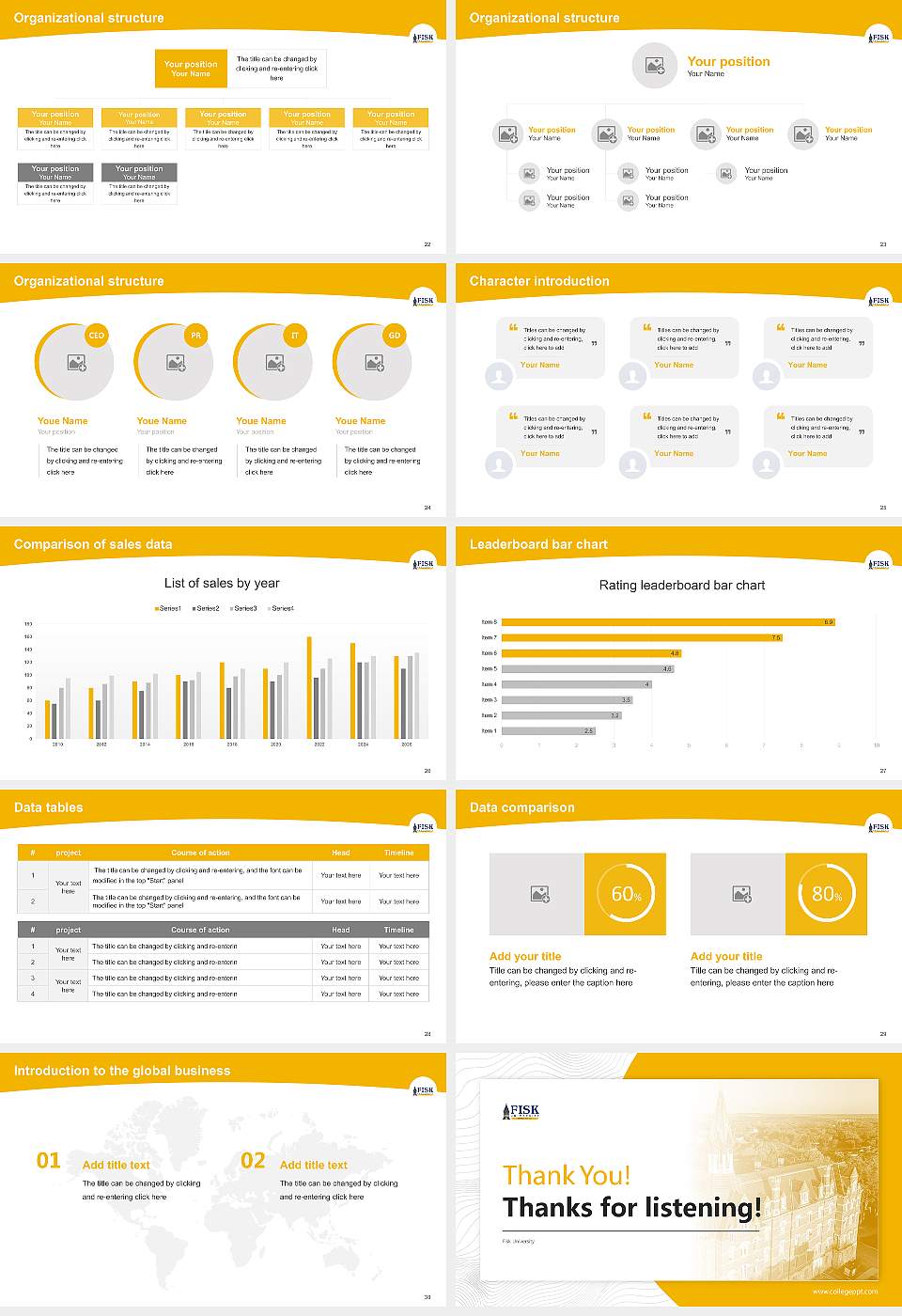 Fisk University Academic Presentation/Research Findings Report PPT Template16:9 ratio PPT effect preview image4