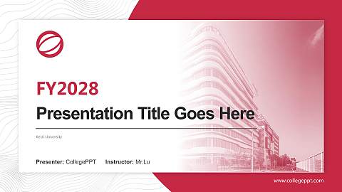 Keiai University Academic Presentation/Research Findings Report PPT Template