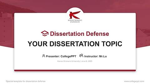 Konan Women’s University Graduation Thesis Defense PPT Template