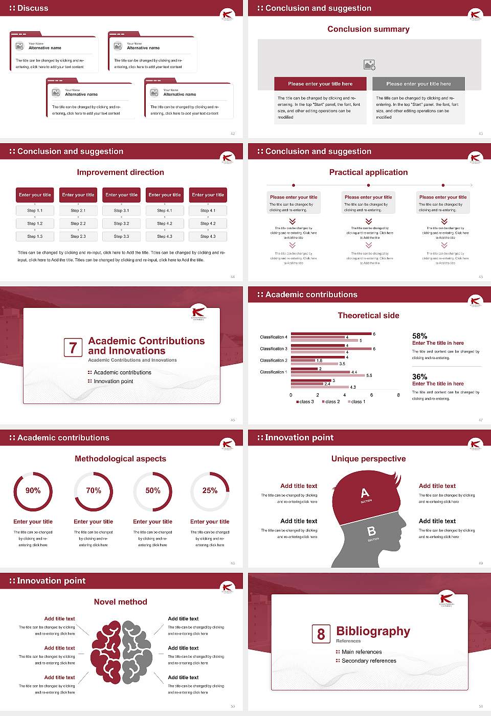 Konan Women’s University Graduation Thesis Defense PPT Template16:9 ratio PPT effect preview image6