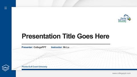 Florida Gulf Coast University Thesis Proposal/Graduation Defense PPT Template