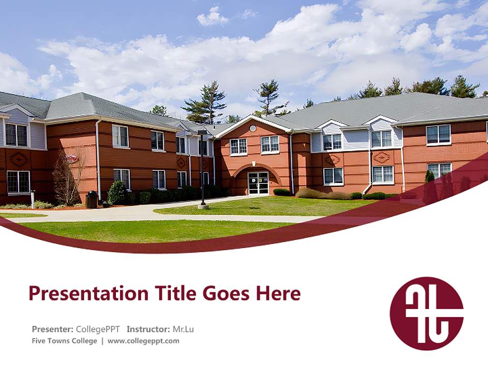 Five Towns College Course/Courseware Creation PPT Template4:3 ratio PPT effect preview image5