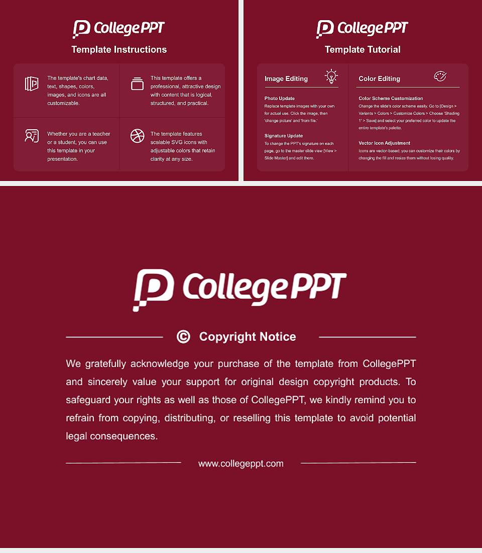 Five Towns College Course/Courseware Creation PPT Template4:3 ratio PPT effect preview image5