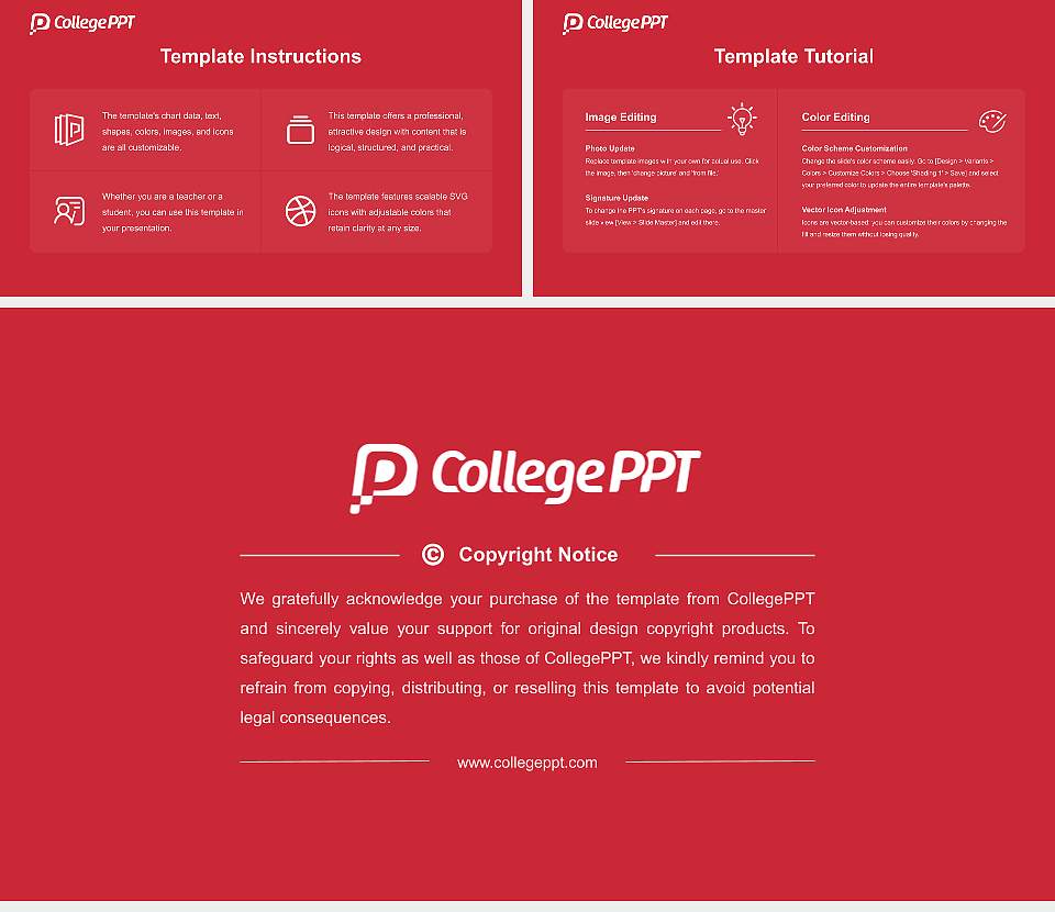 Konan University Course/Courseware Creation PPT Template16:9 ratio PPT effect preview image5