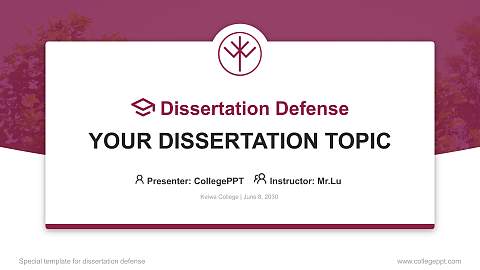 Keiwa College Graduation Thesis Defense PPT Template