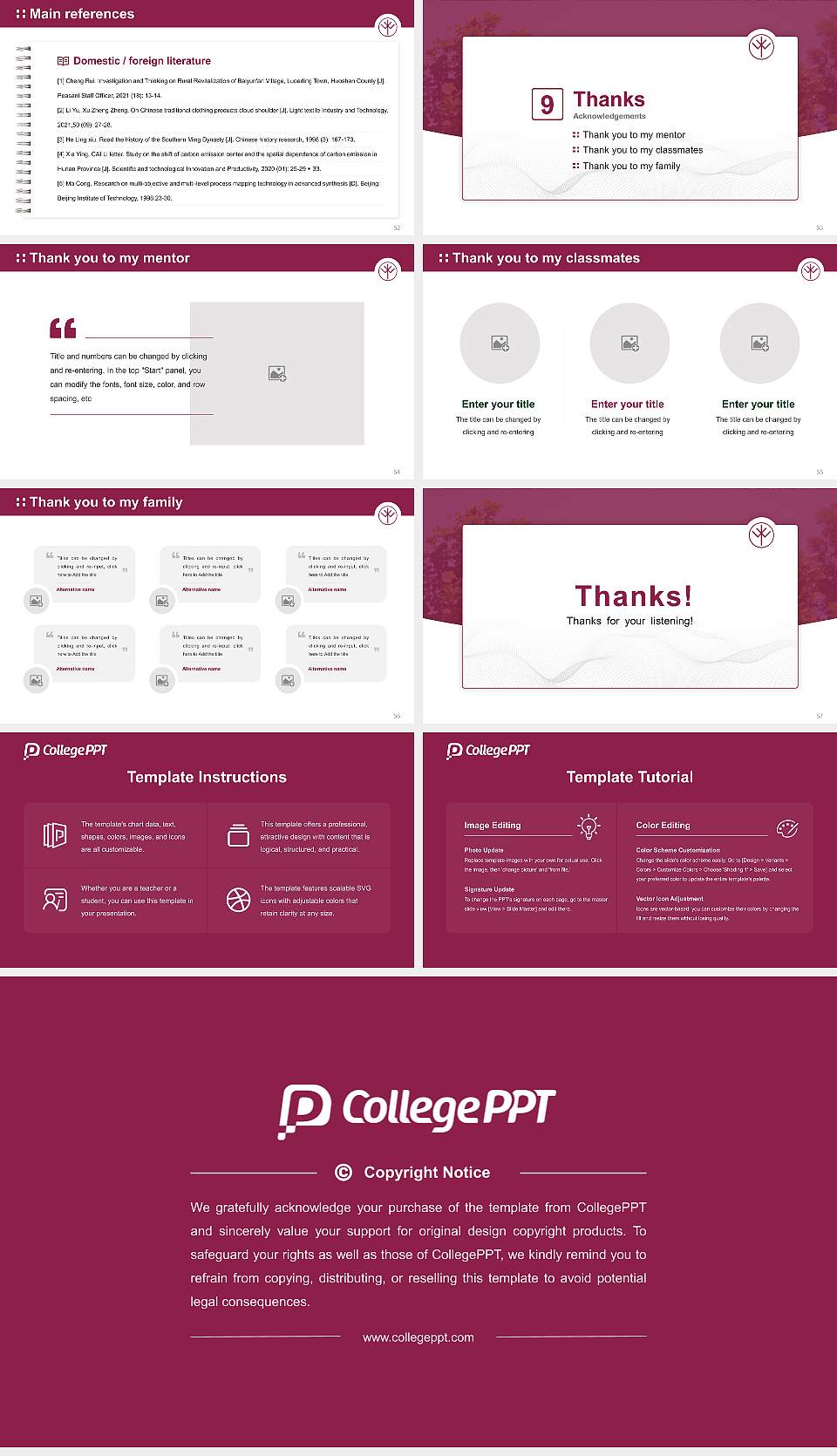 Keiwa College Graduation Thesis Defense PPT Template16:9 ratio PPT effect preview image7