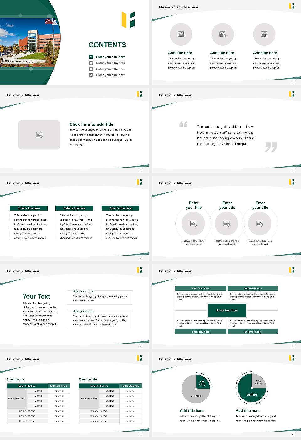 Fitchburg State University Course/Courseware Creation PPT Template16:9 ratio PPT effect preview image2