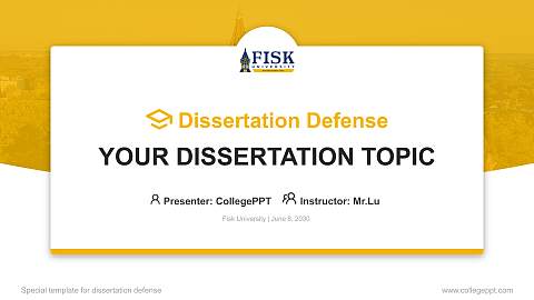Fisk University Graduation Thesis Defense PPT Template