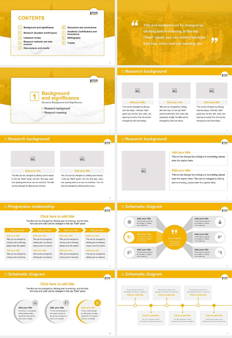 Fisk University Graduation Thesis Defense PPT Template16:9 ratio PPT effect preview image2