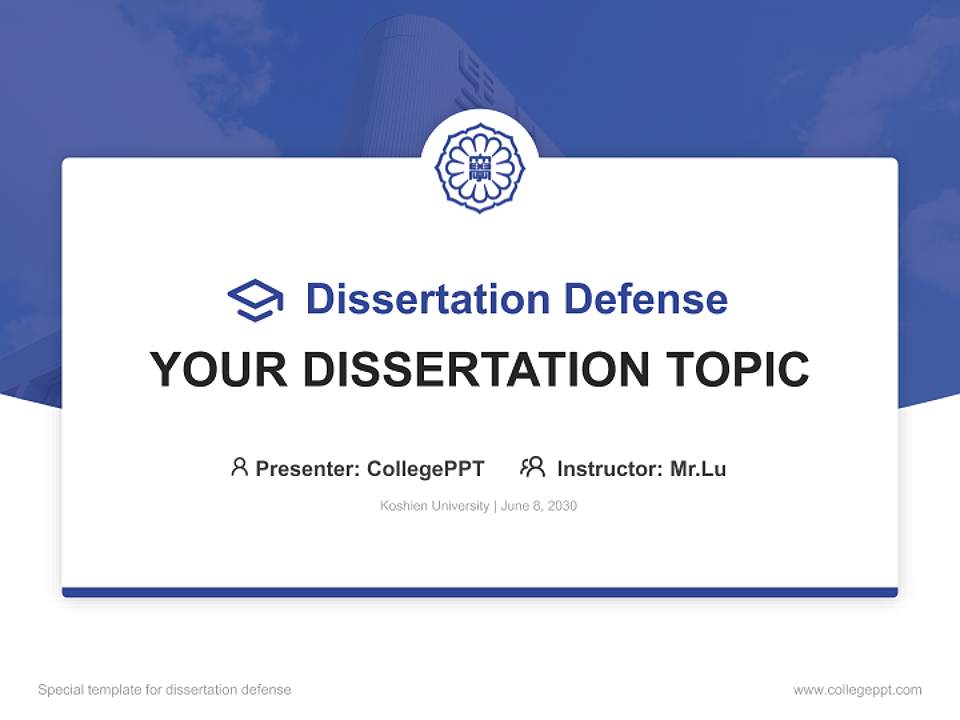 Koshien University Graduation Thesis Defense PPT Template4:3 ratio PPT effect preview image7