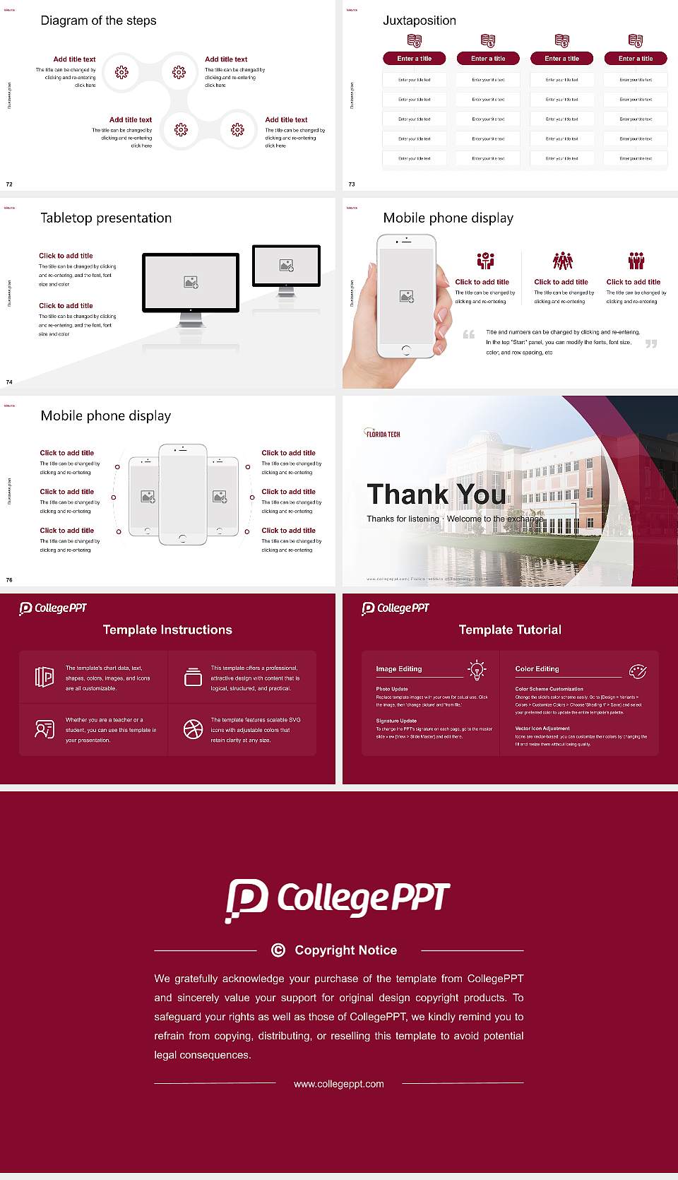 Florida Institute of Technology-Online Competition/Entrepreneurship Contest PPT Template16:9 ratio PPT effect preview image9