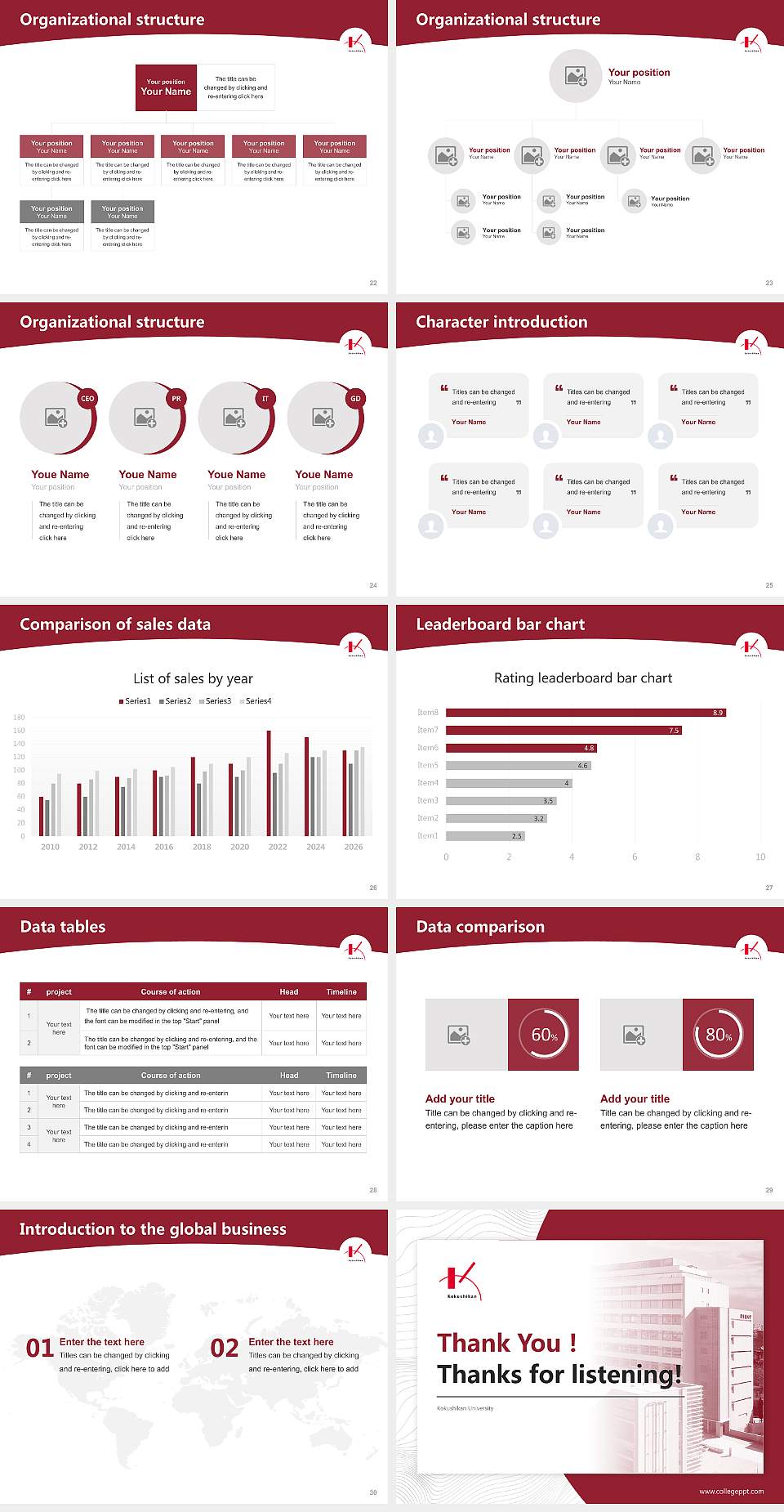 Kokushikan University Academic Presentation/Research Findings Report PPT Template4:3 ratio PPT effect preview image4