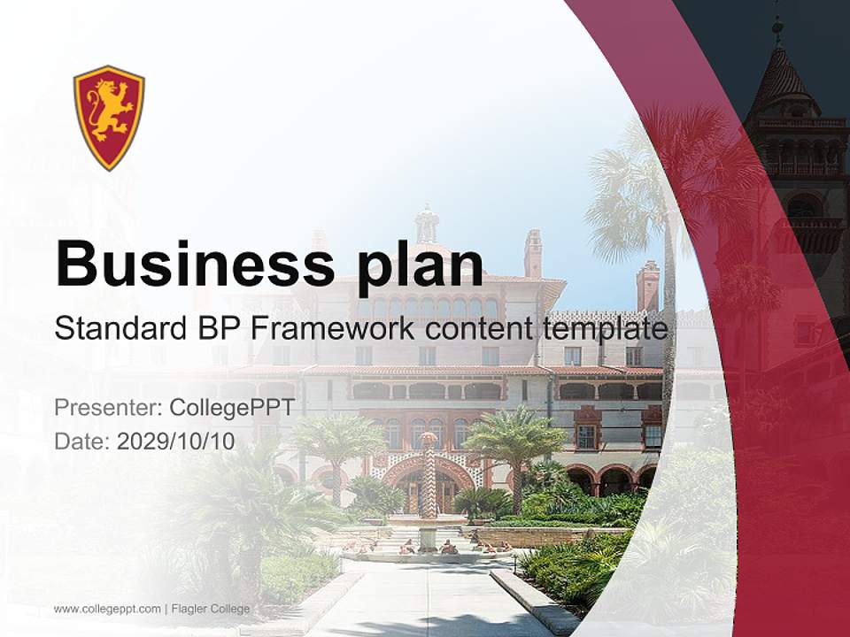 Flagler College Competition/Entrepreneurship Contest PPT Template4:3 ratio PPT effect preview image9