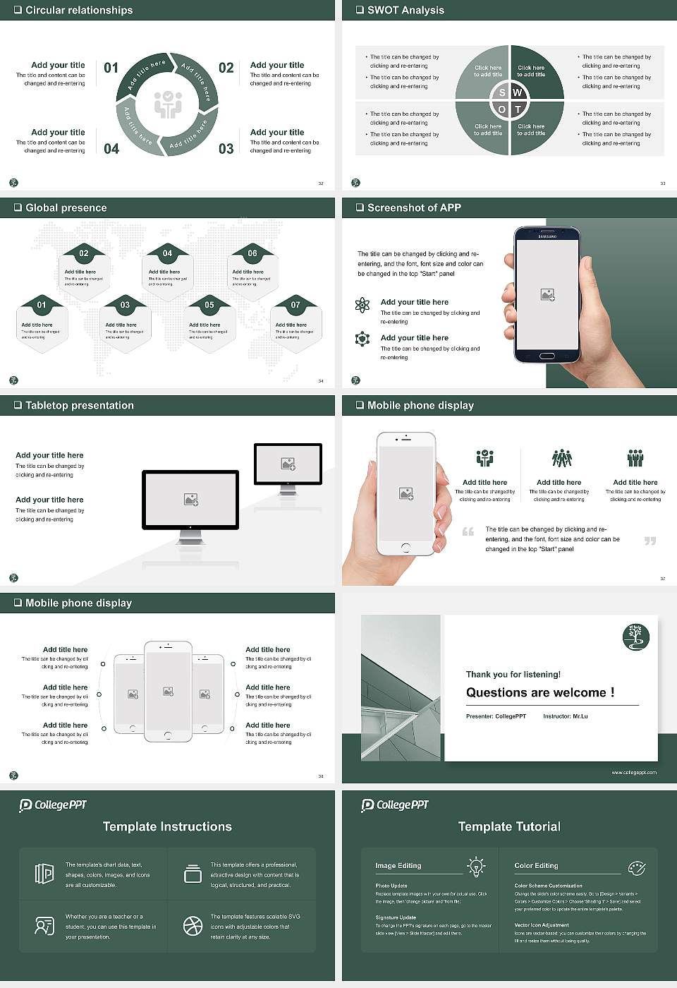 Keisen University General Purpose PPT Template16:9 ratio PPT effect preview image5