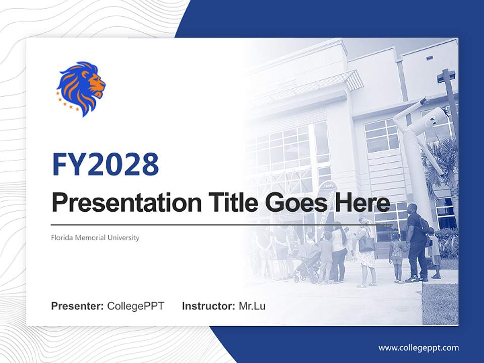 Florida Memorial University Academic Presentation/Research Findings Report PPT Template4:3 ratio PPT effect preview image5