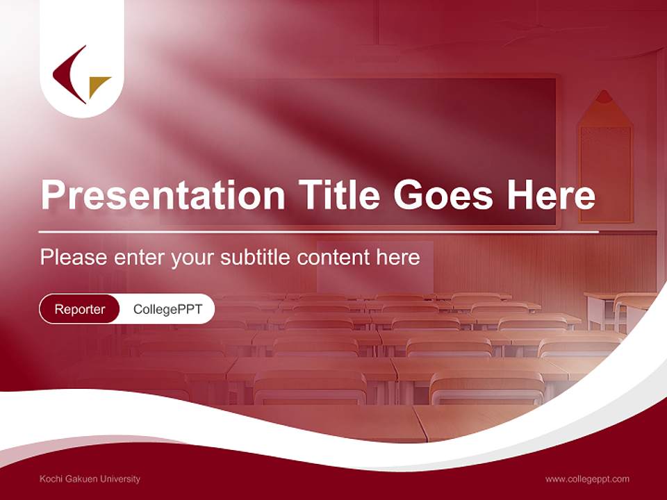 Kochi Gakuen University Lecture Sharing and Networking Event PPT Template4:3 ratio PPT effect preview image4